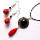 set howlite rosu si negru 