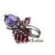 Purple Flower Ring IN066