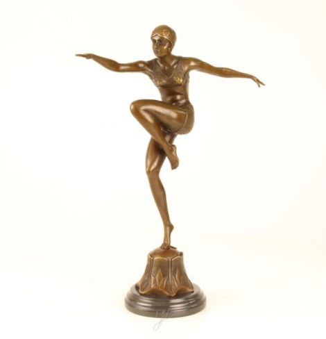 Dansatoare Art Deco-statueta din bronz