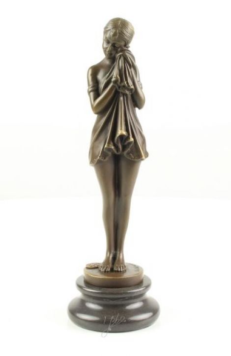 Fata trista- statueta Art Deco din bronz 