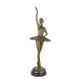 Balerina-statueta din bronz pe un soclu marmura