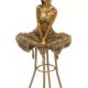 Doamna la bar-statueta din bronz masiv