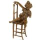 Fetita cu pisica-statueta din bronz 
