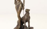 Cleopatra cu pantera-statueta din bronz 