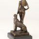 Cleopatra cu pantera-statueta din bronz 