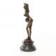 Nud-statueta din bronz pe un soclu din marmura