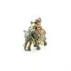 Arab calare pe elefant-statueta din bronz pictat
