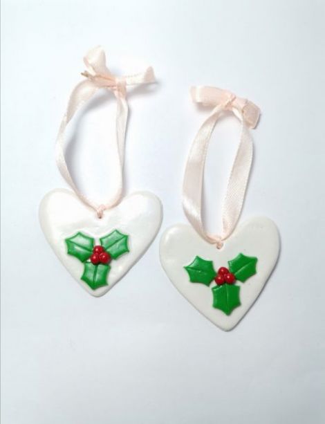 Ornament de brad Inimioara