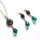 set sticla si marcasite 