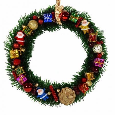 Coronita de Craciun multicolora 33 cm