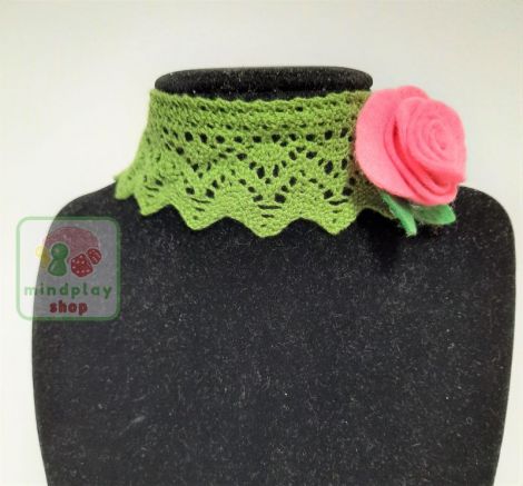 Choker colier baza gatului "Pink Kiss"