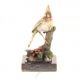 Pasare cardinal- statueta din bronz pe un soclu 