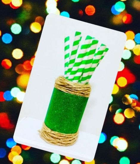 Borcan cu sfoara si glitter Verde sau Rosu