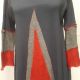 Bluza cu aplicatie tricot rosu lana