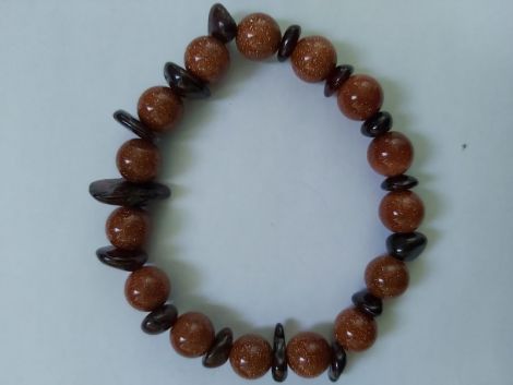 Bratara granat si goldstone
