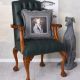 Fotoliu Chesterfield din lemn mahon 