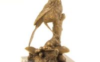 Pasarea cardinal-statueta din bronz 