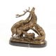 Cerb -statueta din bronz pe un soclu din marmura