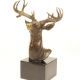 Cap de cerb-statueta din bronz 