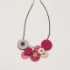 colier handmade cu motive de iarna craciun ROZ