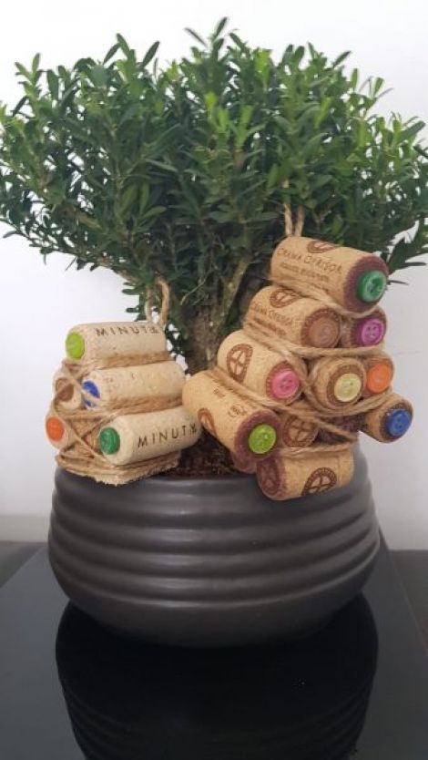 Bradut Craciun handmade din dopuri de pluta