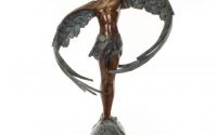 Barbat inaripat-statueta din bronz 