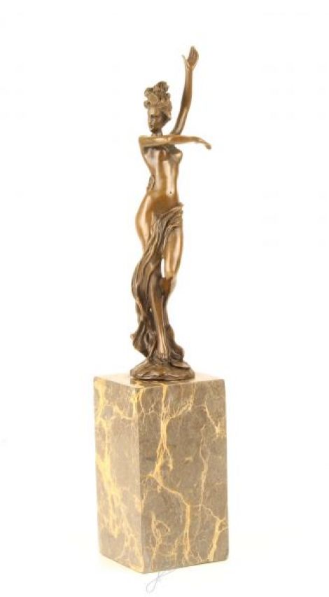 Dansatoare nud-statueta din bronz