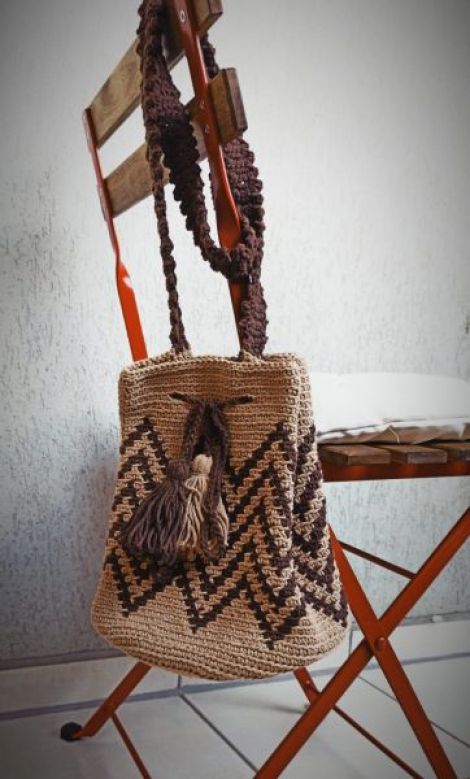 Geanta de Umar Macrame Model Wayuu