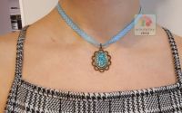 Set"Caribbean Sparkle"Choker cu pandantiv  cercei