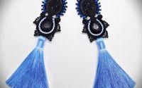 Cercei soutache "Electric blue"