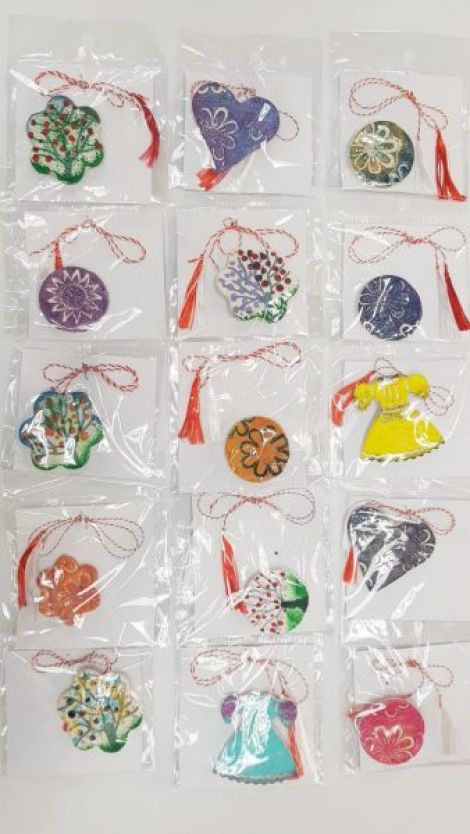 Set 15 Martisoare din ceramica pictate - 012