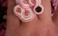 Inel soutache "Pink treasure"