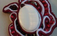 PAndantiv soutache "Rouge Coco"