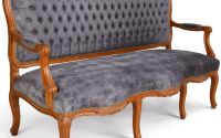 Sofa baroc din lemn masiv mahon cu tapiterie gri