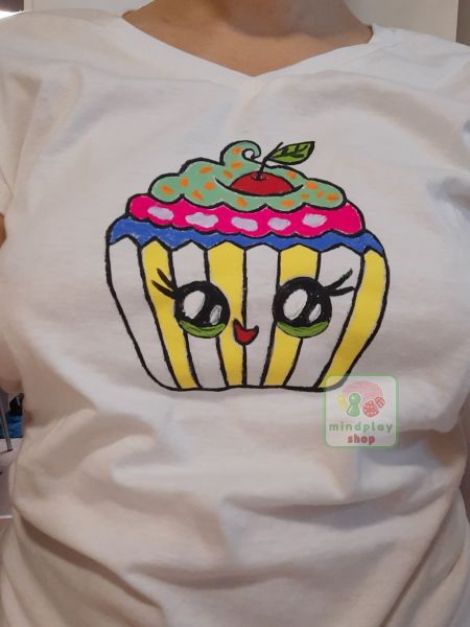 Tricou "Sweet Cupcake" pictat manual