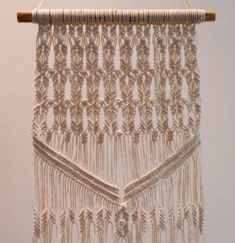 Decoratiune macrame pentru perete