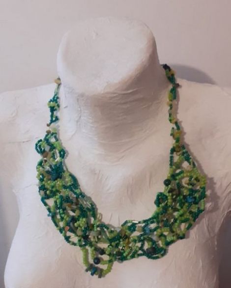 Colier semipretioase cadou femei verde jad agate 