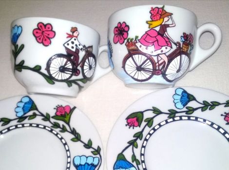 Set cafea biciclisti 