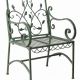 Scaun din fier forjat antik green 