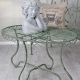 Masa din fier forjat antik green 