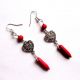 cercei cu howlite rosu 