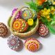 Oua margele Paste decor  Pasti lucrate manual