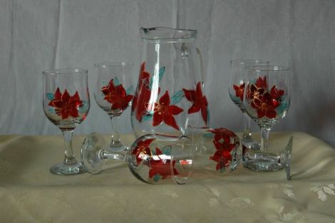 Set pahare de vin cu carafa