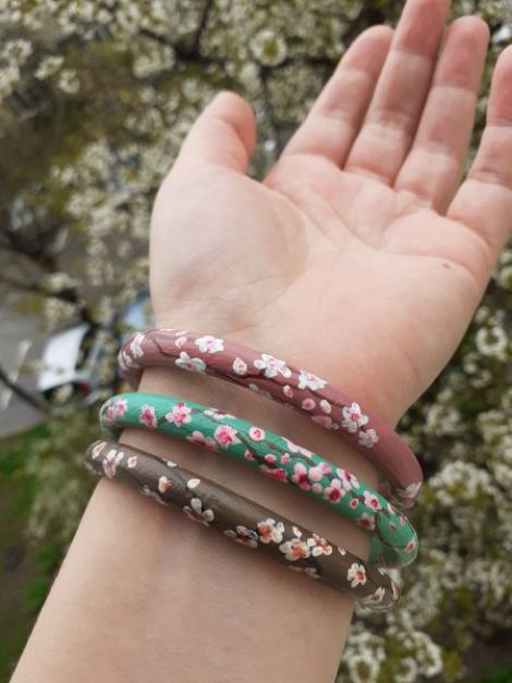 Bratari lemn boho romantic Spring blossom