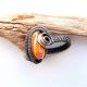 Inel cupru cabochon sticla