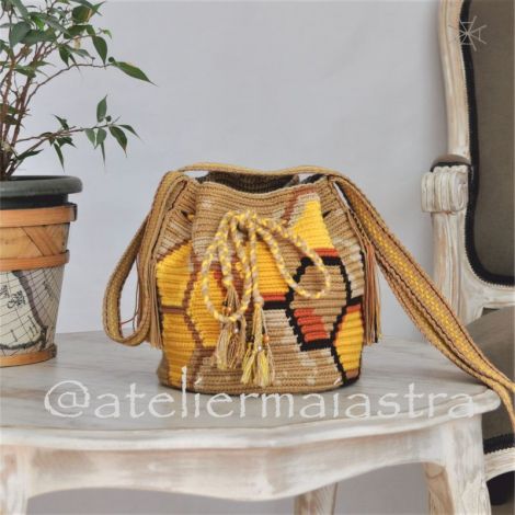 geanta fagure miere handmade crosetata