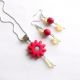 set cu piatra lunii si howlite 