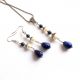 set lapis lazuli si perle natural 