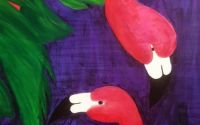 Flamingo - tablou acrilic 