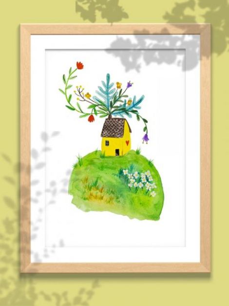 Print de arta "Casa mi-e natura"